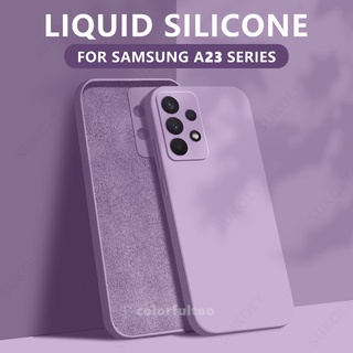 เคสโทรศัพท์มือถือ ซิลิโคนนิ่ม กันกระแทก สีพื้น สําหรับ Samsung Galaxy A23 A 23 A13 4G 5G A33 A33 A73 A135F