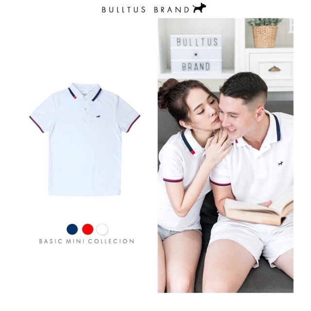 เสื้อโปโล-bulltus-สีขาว-มีเก็บเงินปลายทาง