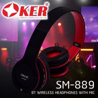 OKER Headphones Bluetooth รุ่น SM-889 (สีดำ)