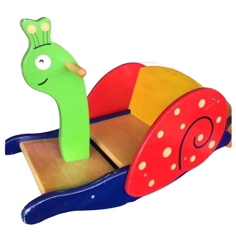 Pintoy Wooden Rocking Snail ม้าโยกไม้รูปหอยทาก มือสองญี่ปุ่น | Shopee ...