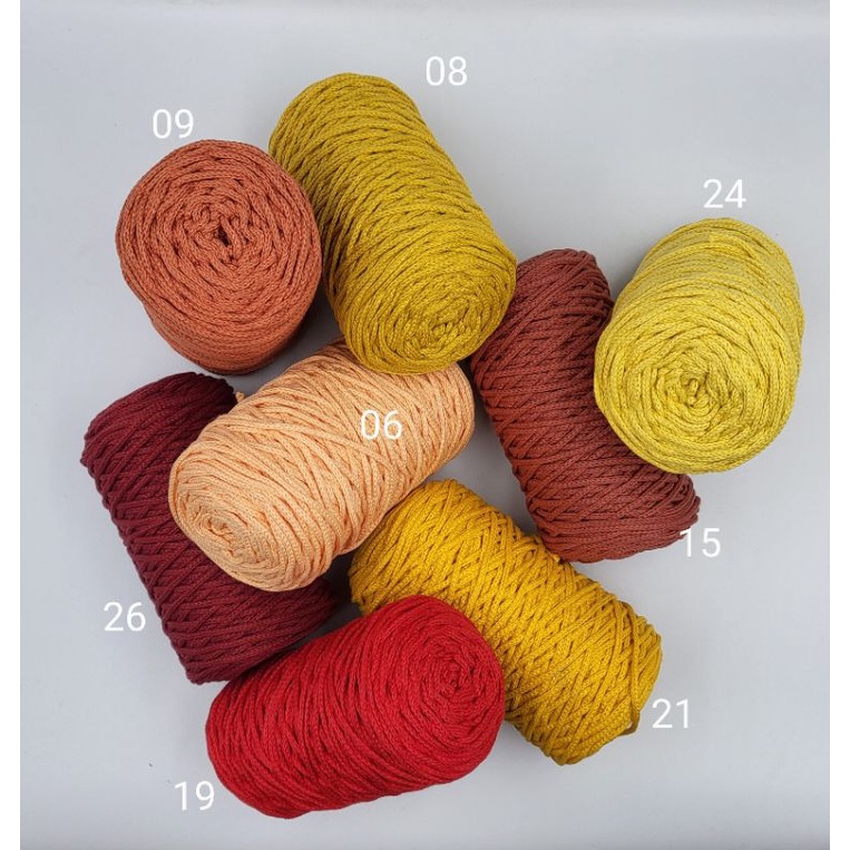 warm-tone-marcrame-cord-yarn-3mm-ไหมเชือกเกาหลี-3-มิล-ไหมเกลียว-ไหมสาน-cotton-100-200g-150-ม