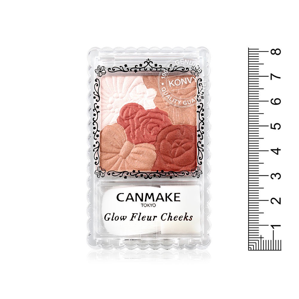 ข้อมูลเกี่ยวกับ Canmake Glow Fleur Cheeks 5.7g 10 Terracotta Fleur.