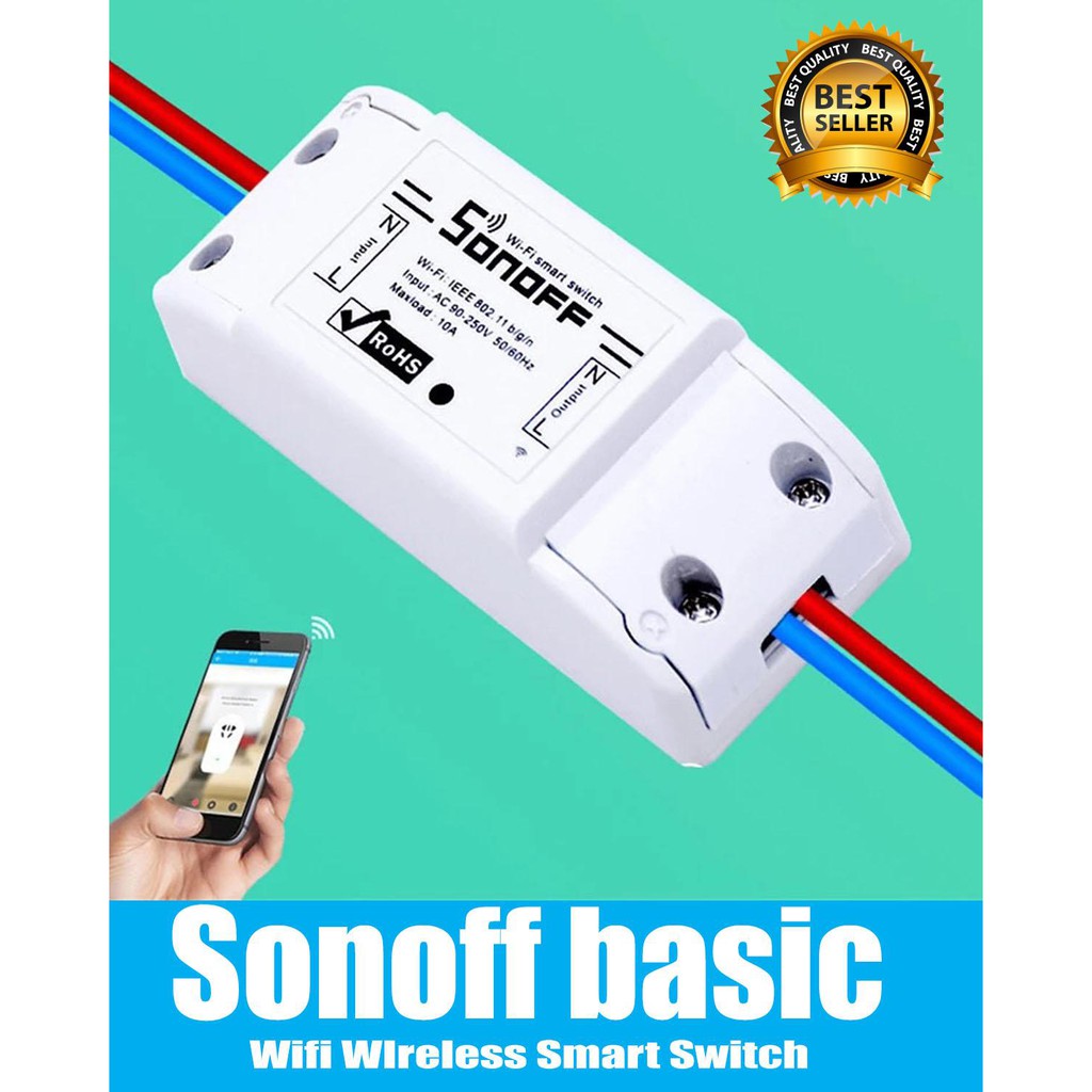 ภาพหน้าปกสินค้าSonoff Basic R2 สมาร์ทสวิทช์ไร้สาย สั่งผ่านมือถือ WiFi Smart Switch for Smart Home จากร้าน powertechh บน Shopee