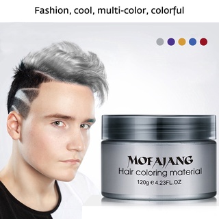 Mofajang ครีมเจลย้อมสีผมสีเงินสีเทาแบบใช้แล้วทิ้งสําหรับผู้หญิงและผู้ชาย