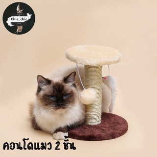 คอนโดฝนเล็บแมว ของเล่นแมว 2 ชั้น สินค้าพร้อมส่งในไทย (Cat climbing frame)😻 พร้อมส่ง😻