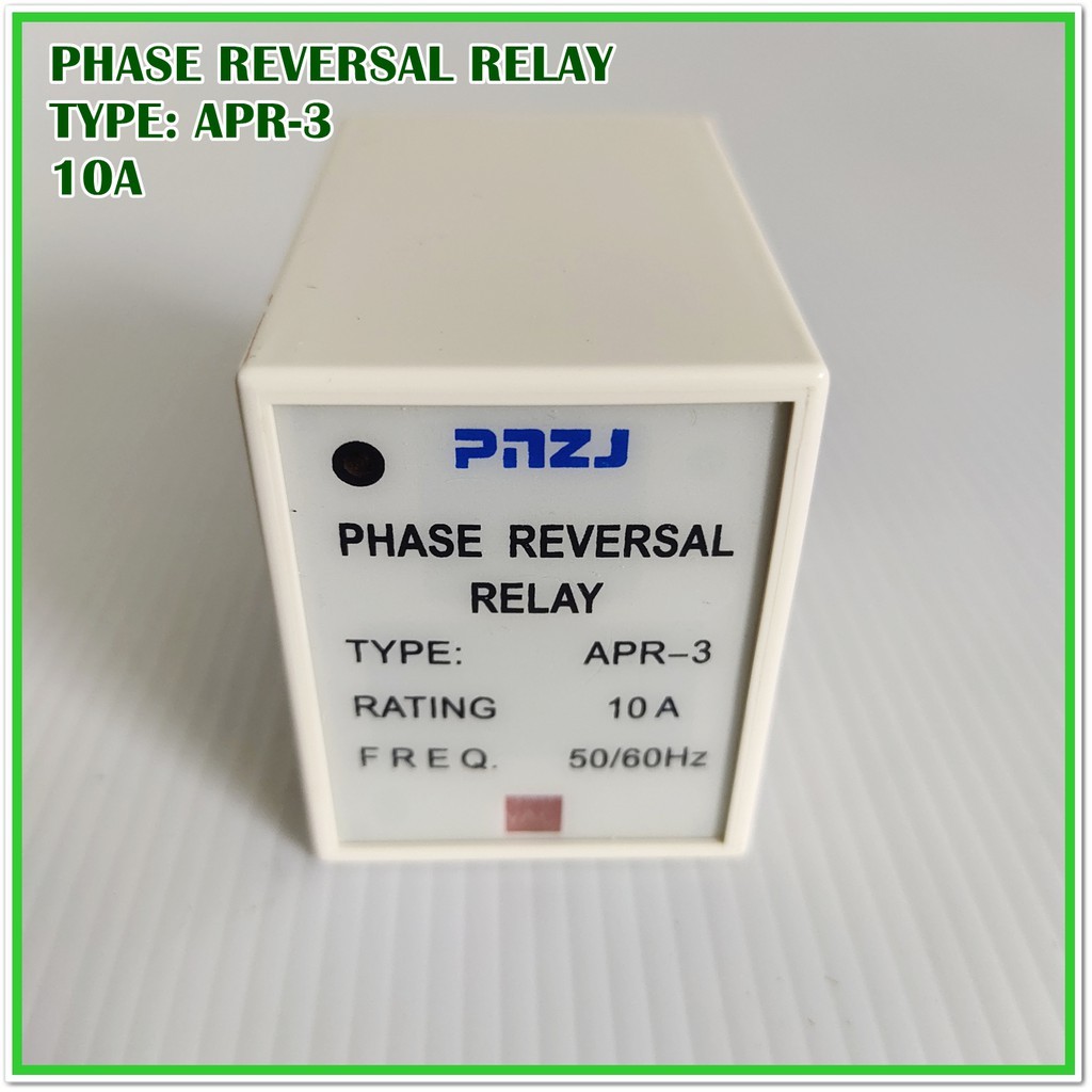 APR3 PHASE REVERSAL RELAY ตัวควบคุมเฟส รีเลย์การกลับเฟส SOURCE 220VAC