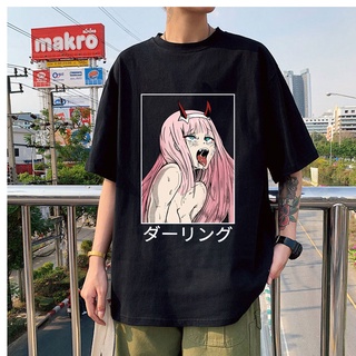 เสื้อยืดแขนสั้น ผ้าฝ้าย ลาย Darling In The Franxx Zero Two โอเวอร์ไซซ์ สําหรับผู้ชาย O65YT 663485สามารถปรับแต่ง