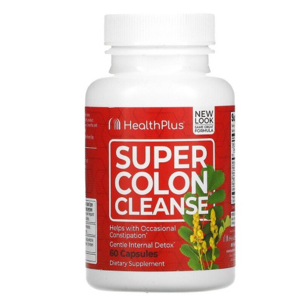 ภาพสินค้าทำความสะอาดลำไส้ Health Plus, Super Colon Cleanse, 60 Capsules จากร้าน shopnista บน Shopee ภาพที่ 1