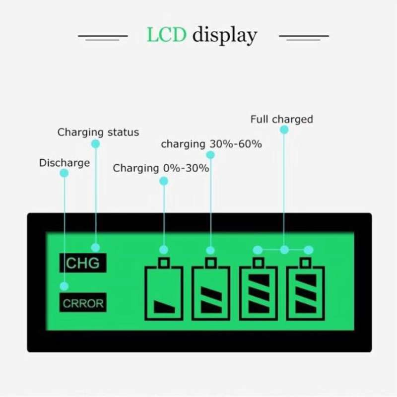 lcd-เครื่องชาร์จ-super-quick-charger-bty-ถ่านชาร์จ-aa-3000-mah-rechargeable-battery-1-แพ็ค-4-ก้อน