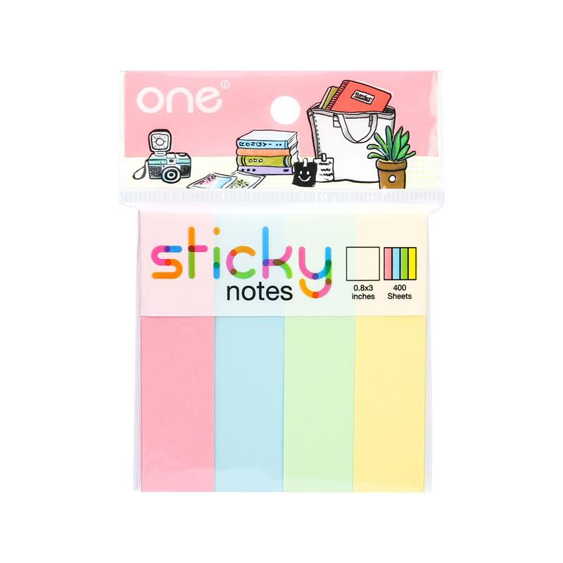 ภาพหน้าปกสินค้าONE กระดาษโน้ตกาวในตัว 0.8x3 นิ้ว คละสี (100แผ่น/สี) ONE 1218 จากร้าน officemate บน Shopee