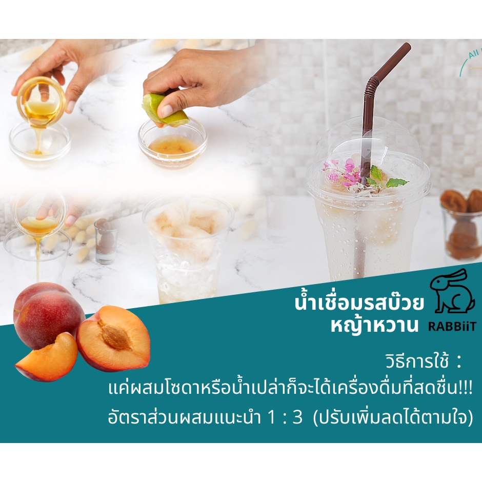 ภาพสินค้าไซรัป 0 cal (รสบ๊วยอุเมะญี่ปุ่น) สูตรไร้น้ำตาล สดชื่น ทานง่าย สะดวก เหมาะกับผู้ลดน้ำหนัก และคุมน้ำตาล จากร้าน rabbiit_official บน Shopee ภาพที่ 4