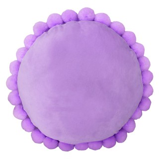 หมอนอิง HOME LIVING STYLE POM POM 18X18 นิ้ว สีม่วง เพิ่มความโดดเด่นให้กับโซฟาตัวโปรด ด้วยหมอนอิง จาก HOME LIVING STYLE