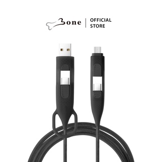 [Bone] สายชาร์จโทรศัพท์ (4in1 Charging Cable) : (USB-C/USB-A เเละ USB-C/MicroUSB) สายชาร์จ4หัวสามารถสลับใช้ได้ใน1เส้น