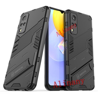 เคส Vivo Y31 2021 Case Shockproof พลาสติกแบบแข็ง Armor Stand Phone Casing VivoY31 Back Cover