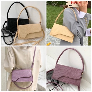 👝พร้อมส่ง!!🇹🇭/B10/กระเป๋าถือCrossbodyได้ เรียบหรู เก๋ๆสไตล์เกาหลี มี2สี