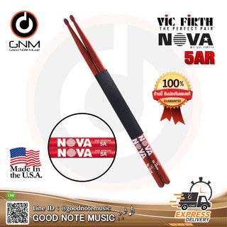 ไม้กลอง Vic Firth รุ่น 5AR Nova Hickory Red Wood Tip (RED) **Made in USA** รับประกันของแท้ 100%