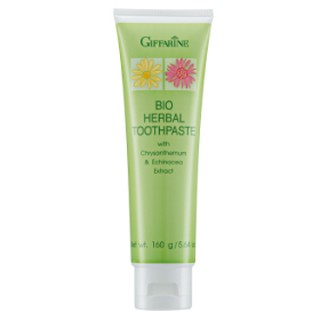 กิฟฟารีน ยาสีฟันสมุนไพร ผสมสารสกัดจากดอกเก๊กฮวย อิชินาเซียและStay-C 50 Bio Herbal Toothpaste giffarine