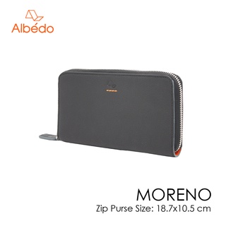 [Albedo] MORENO ZIP PURSE กระเป๋าสตางค์ใบยาว หนังแท้ รุ่น MORENO - MN01299