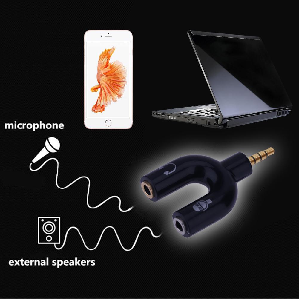 อะแดปเตอร์หูฟังสเตอริโอ 2 Way U Splitter 3.5 มม. | Shopee Thailand