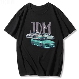 เสื้อครอปสายฝอ - ใหม่ Jdm เสื้อเชิ้ตผู้ชายเสื้อยืดเริ่มต้น D เย็นพิมพ์ยานยนต์อะนิเมะชายผ้าฝ้ายขนาดใ