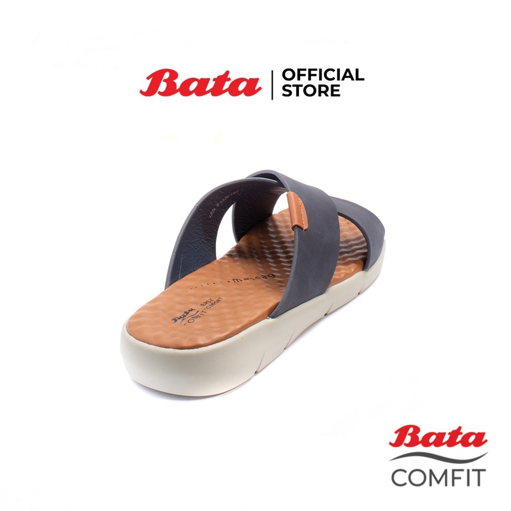 bata-comfit-บาจา-คอมฟิต-รองเท้าแตะเพื่อสุขภาพแบบสวม-ส้นแบน-ไม่ลื่น-รองรับน้ำหนักเท้าได้ดี-สำหรับผู้ชาย-รุ่น-comfty-สีกรมท่า-8619213