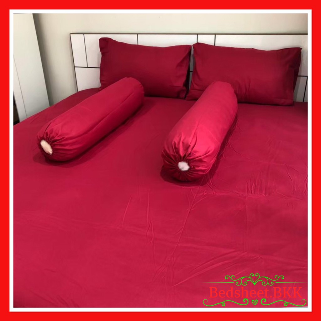 bedsheet-bkk-ผ้าปูที่นอน-สีพื้น-มี3-5ฟุต-5ฟุต-6ฟุต-เนื้อผ้านิ่ม-สบายๆ-ไม่ร้อน-สีไม่ตก-รหัส1661