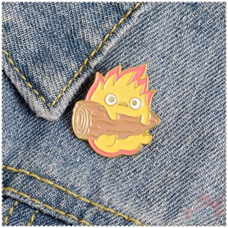 ★ Calcifer：Fire Elves Series 01 - Howls Moving Castle Brooches ★ 1Pc Anime Fashion Doodle Enamel Pins Backpack Button Badge Brooch