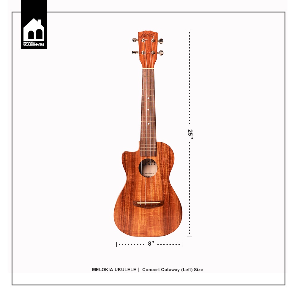 melokia-all-solid-acacia-concert-cutaway-left-ukulele-อูคูเลเล่ไม้อะเคเซียยี่ห้อเมโลเคีย-ไซซ์คอนเสิร์ตคัทอะเวย์-ซ้าย