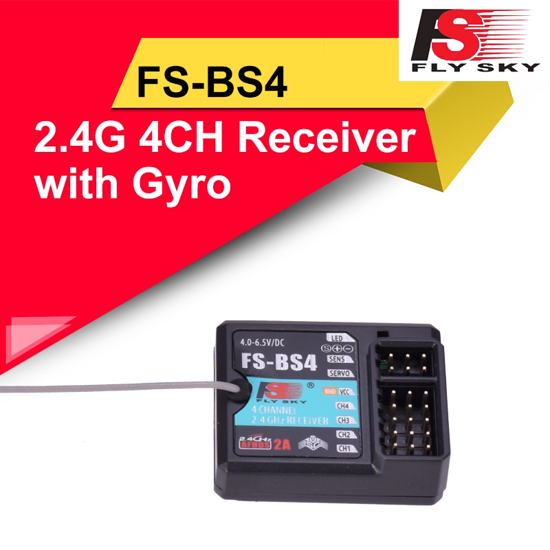 Flysky FS-BS4 2.4G 4CH Receiver with Gyro Stabilization System for ...