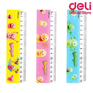 ไม้บรรทัด Deli G01002 Ruler ไม้บรรทัดแฟนซี สุดน่ารัก ขนาด 15 เซนติเมตร  เหมาะสำหรับนักเรียน นักศึกษา (1 ชิ้น)