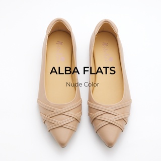 สินค้า Sheepskin shoes Alba flat L-2206 Size 35-41