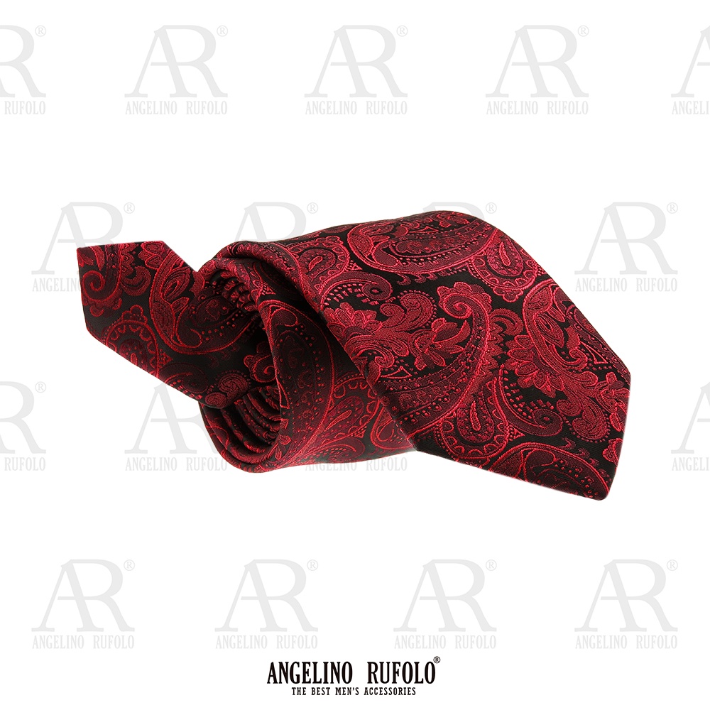 angelino-rufolo-necktie-nts-ก-ฟ-026-เนคไทผ้าไหมทออิตาลี่คุณภาพเยี่ยม-ดีไซน์-paisley-สีเทา-สีกรมท่า-สีแดง