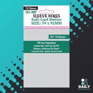 Sleeve Kings : 59x92 mm Euro Card Sleeves - 110 Pack