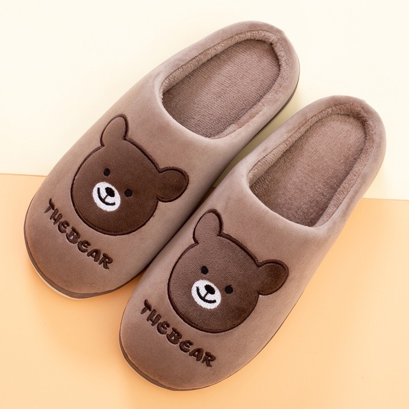 ภาพสินค้าพร้อมส่ง รองเท้าใส่ในบ้านลายหมี รองเท้าslipper พื้นหนา นุ่ม จากร้าน srikum123 บน Shopee ภาพที่ 4