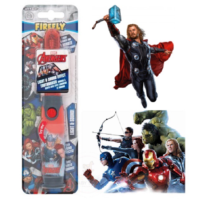 พร้อมส่ง-แปรงสีฟันพร้อมแสงไฟและเสียงดนตรี-firefly-avengers-light-amp-sound-effect-toothbrush