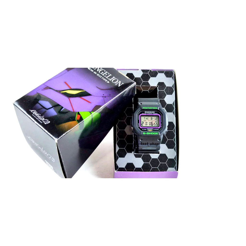 G-SHOCK x EVANGELION EVA-01 TEST TYPE Limited DW5600 แรร์ | Shopee