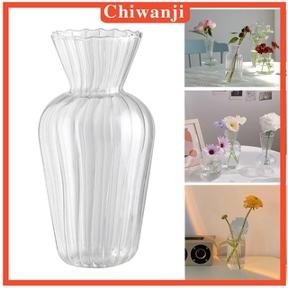 [Chiwanji] แจกันดอกไม้ แบบแก้วใส ขนาด 7.5X8.5 ซม. สําหรับตกแต่ง