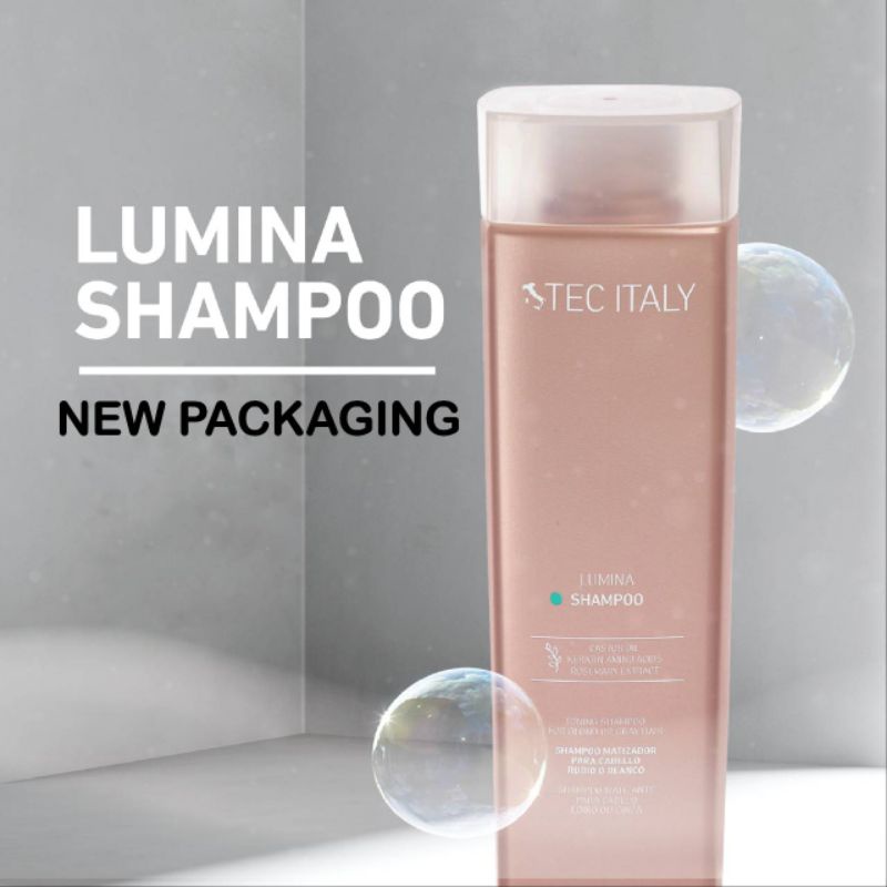 tec-italy-lumina-shampoo-300ml-treatment-แชมพูเนื้อสีม่วง-เหมาะสำหรับผมสีบลอนด์หม่นหรือเทาพร้อมทรีตเม้นท์