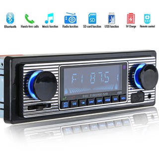 TH  Shopping Bluetooth Vintage Car Radio MP3 Player Stereo USB Stereo Audio