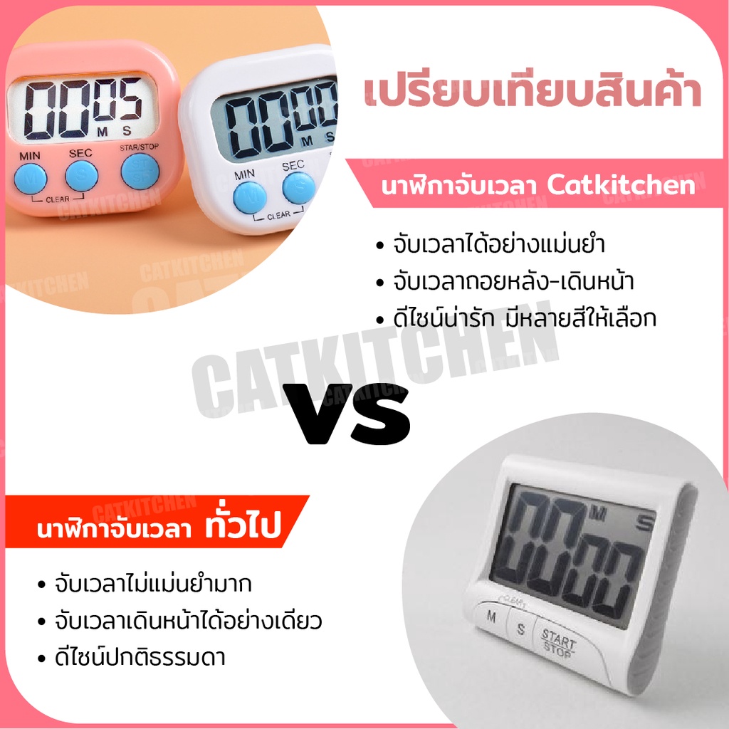 ภาพหน้าปกสินค้า️ส่งฟรี ️ นาฬิกาครัวจับเวลาทำขนม นาฬิกาจับเวลาดิจิตอล อุปกรณ์ทำเบเกอรี่ นาฬิกาจับเวลาอย่างดี ถ่าน AAA สินค้าพร้อมส่ง จากร้าน cat.kitchen บน Shopee