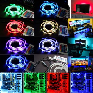 ภาพหน้าปกสินค้าไฟ LED แต่งคอมพิวเตอร์ แบบ RGB ปรับไฟได้ ที่เกี่ยวข้อง