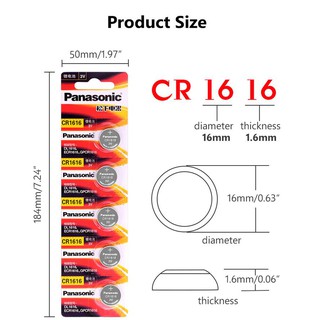 ภาพขนาดย่อของภาพหน้าปกสินค้าถ่านกระดุม จาก Indonesia รุ่น CR2032 CR2025 CR2016 CR1632 CR1620 CR1220 CR1616 3V Lithium Battery พร้อมส่ง จากร้าน aeg19110 บน Shopee ภาพที่ 5