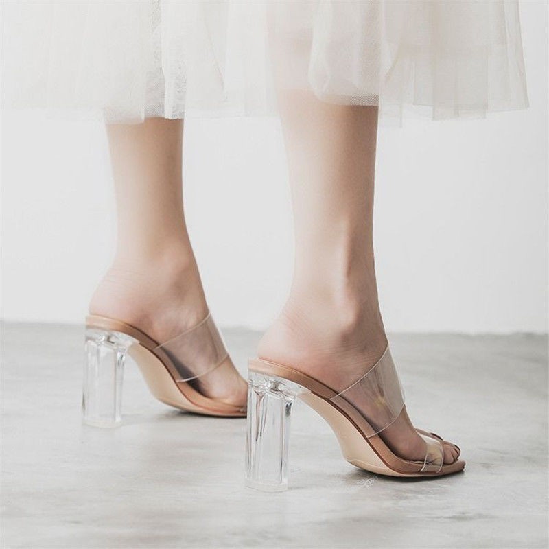 ส้นสูงของผู้หญิง-รองเท้าส้นสูงคริสตัล-รองเท้าแตะสุดเซ็กซี่-รองเท้าส้นสูง