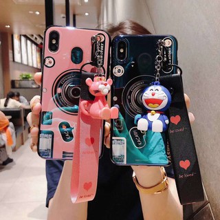 เคสเคสโทรศัพท์มือถือลายกล้องพร้อมสายคล้องสําหรับ Samsung J 4 J 6 Plus Prime J 2 Pro J 3 J 7 J 8 A 9 A 7 2018 M 20 M 10