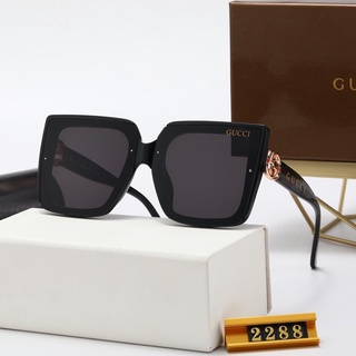 Gucci ใหม่ แว่นตากันแดด ทรงสี่เหลี่ยม ขนาดใหญ่ หรูหรา สไตล์เรโทร เหมาะกับการขับขี่กลางแจ้ง แฟชั่นสําหรับผู้ชาย และผู้หญิง UV400 2022