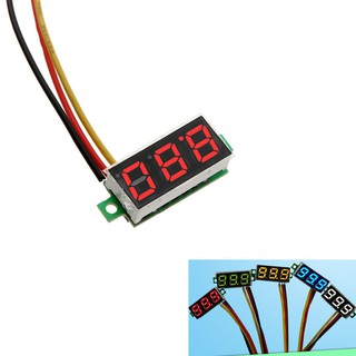 ⚽ELE⚾DC 0-100 V 3-Wire โวลต์มิเตอร์ LED Display Digital Panel Meter