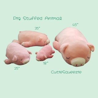 ตุ๊กตาหมู  (เวอร์ชั่น2) ท่าหมอบ  Pig (V2) Laying Dowm Stuffed Animal