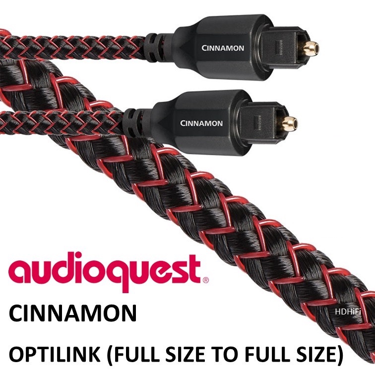 Câble Audio Toslink AudioQuest Cinnamon 3 M – Fibre Optique, Faible Jitter, Pour Home Cinéma Ou Hi-fi