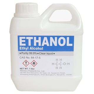 ภาพหน้าปกสินค้าวัตถุดิบ Ethanol 99.9% หรือ Ethyl Alcohol 99.9% ปริมาณ 1 Liter (ไม่มีสี มีกลิ่นละมุน ไม่ฉุน clear liquid & no pungent s ที่เกี่ยวข้อง