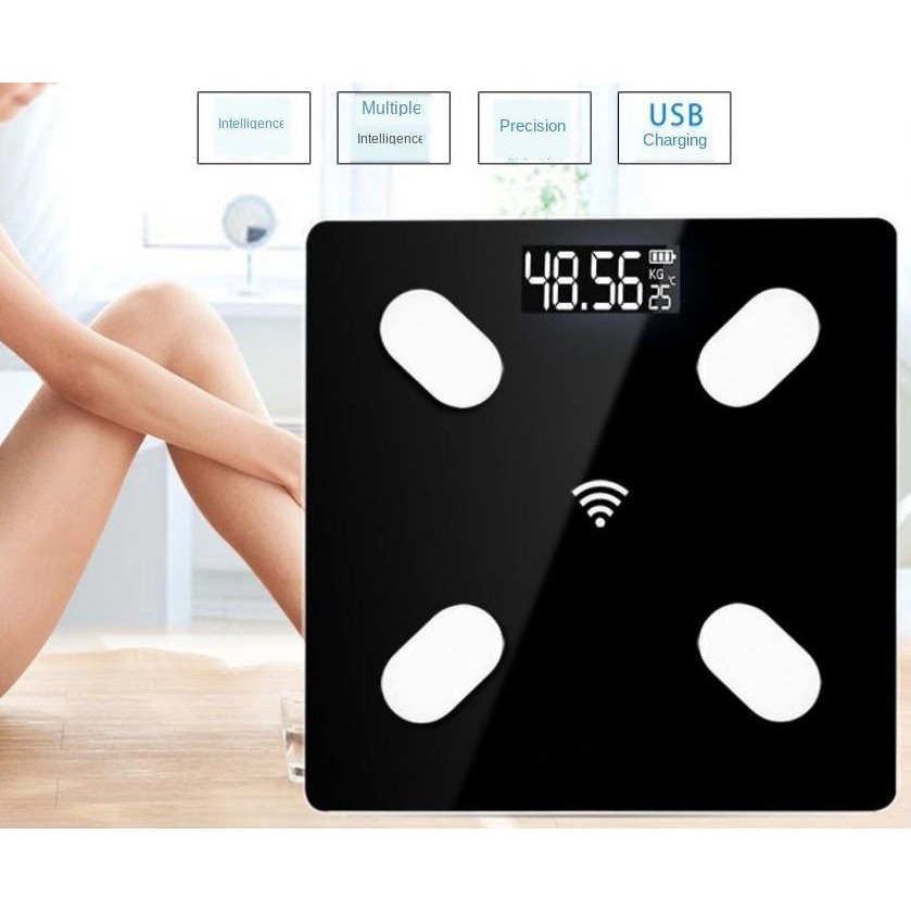 bluetooth-weighing-scale-เครื่องชั้งน้ำหนักดิจิตอลพร้อมแสดงมวลไขมัน